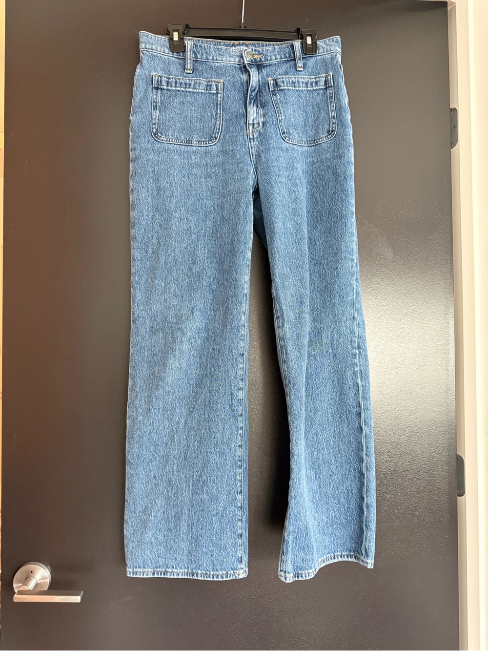 J. Crew Women's Flare Jeans in Medium Blue Denim